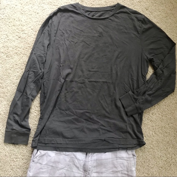 J Crew Gray Long Sleeve Shirt - Picture 2 of 3